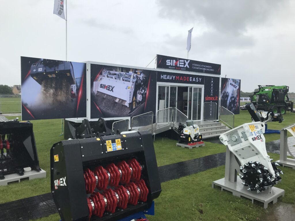 Simex heavy made easy branded event trailer in field