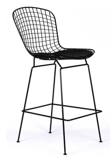 Bertoia Style Stool Black