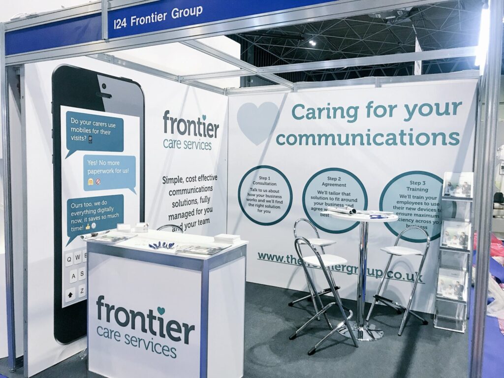 Frontier Care Services indoor stand